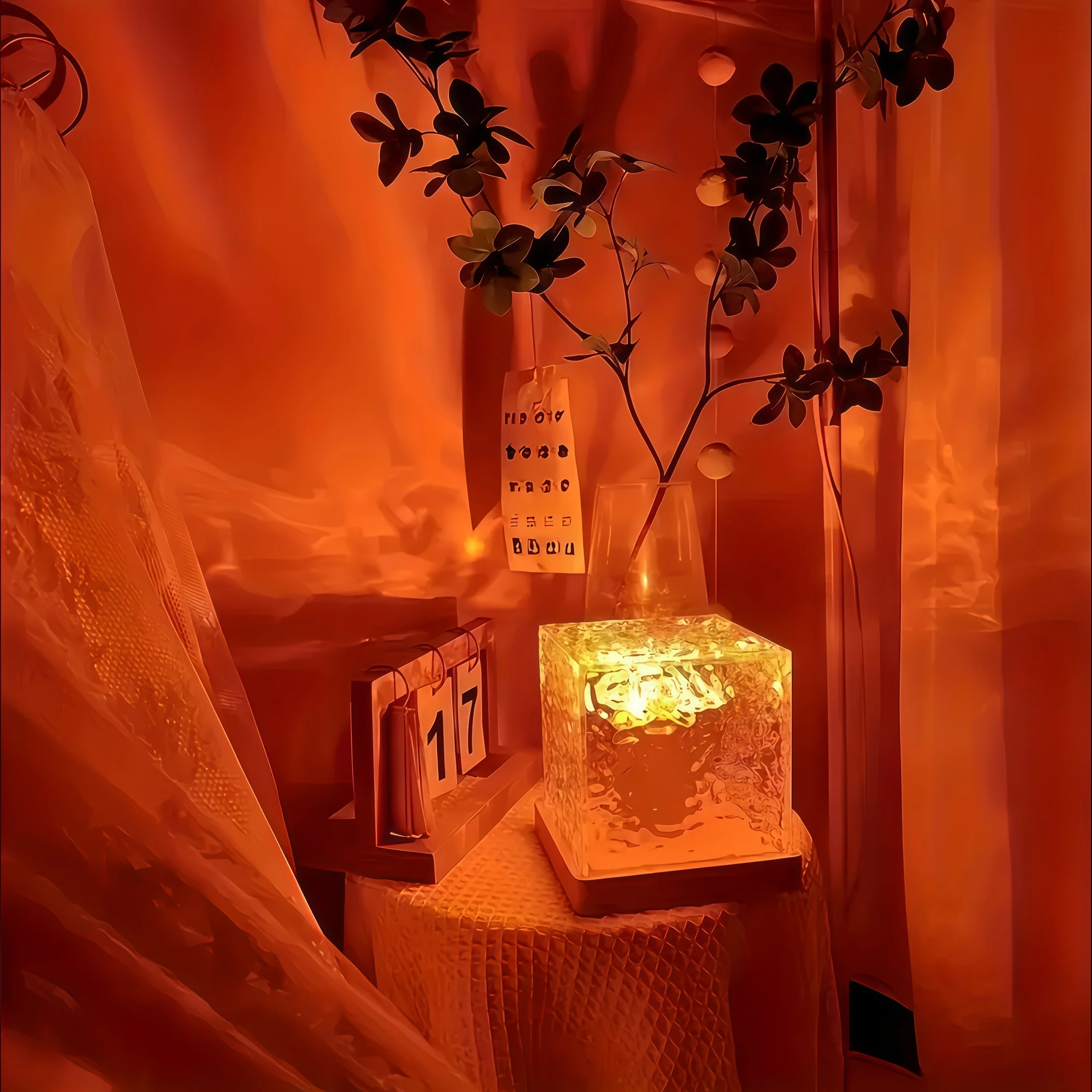 1 مصباح تموج الماء الديناميكي، قابس USB، 16 لونًا، مناسب لغرف النوم وغرف المعيشة وديكورات عيد الميلاد والمهرجانات.