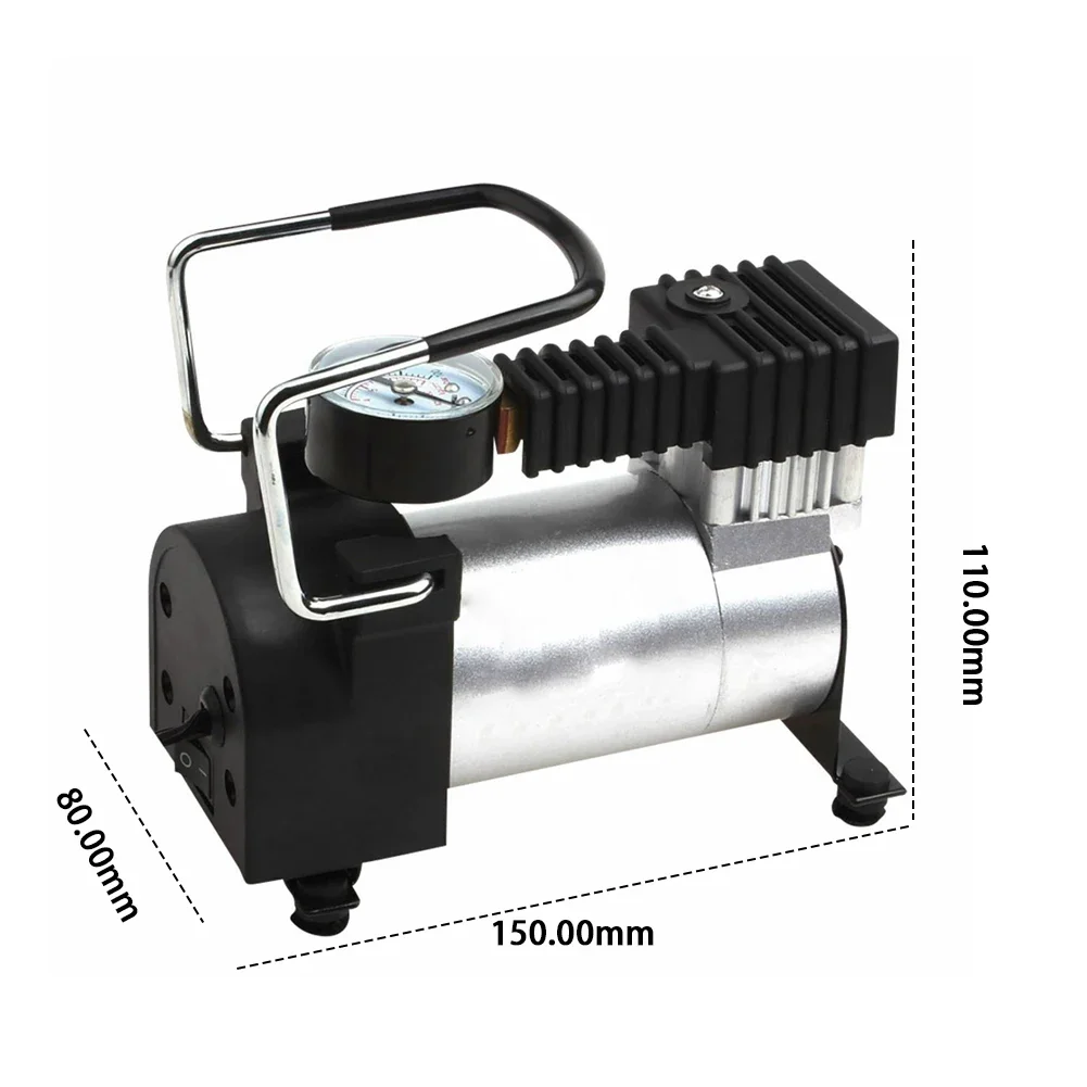 12V 220V Air Compressor Portable Car Inflator Pump Double-Cylinder Power Car Bicycle Motorcycle Tyre Inflator Car Accessories