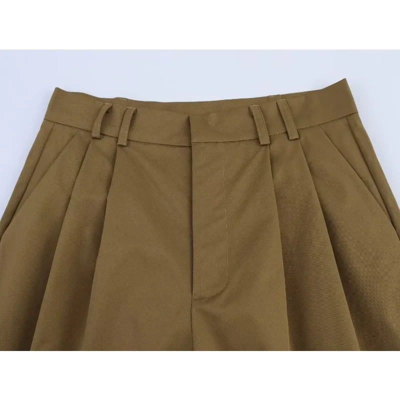 Gelitayon conjunto de camisa e shorts 2024 casual solto ajuste lapela bolso ao ar livre uso diário minimalista unisex roupa de duas peças