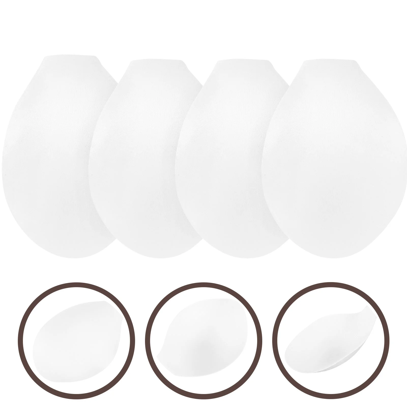 

4 Pcs Men's Sponge Pad Bulge Enhancing Sports Swimming Trunks Cover Pads White Cup Man