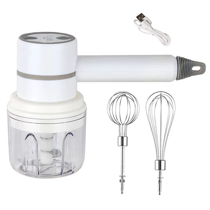 

Wireless Food Mixer 3 Speed Handheld Electric Egg Beater Garlic Baking Mixer Multifunctional Food Processor