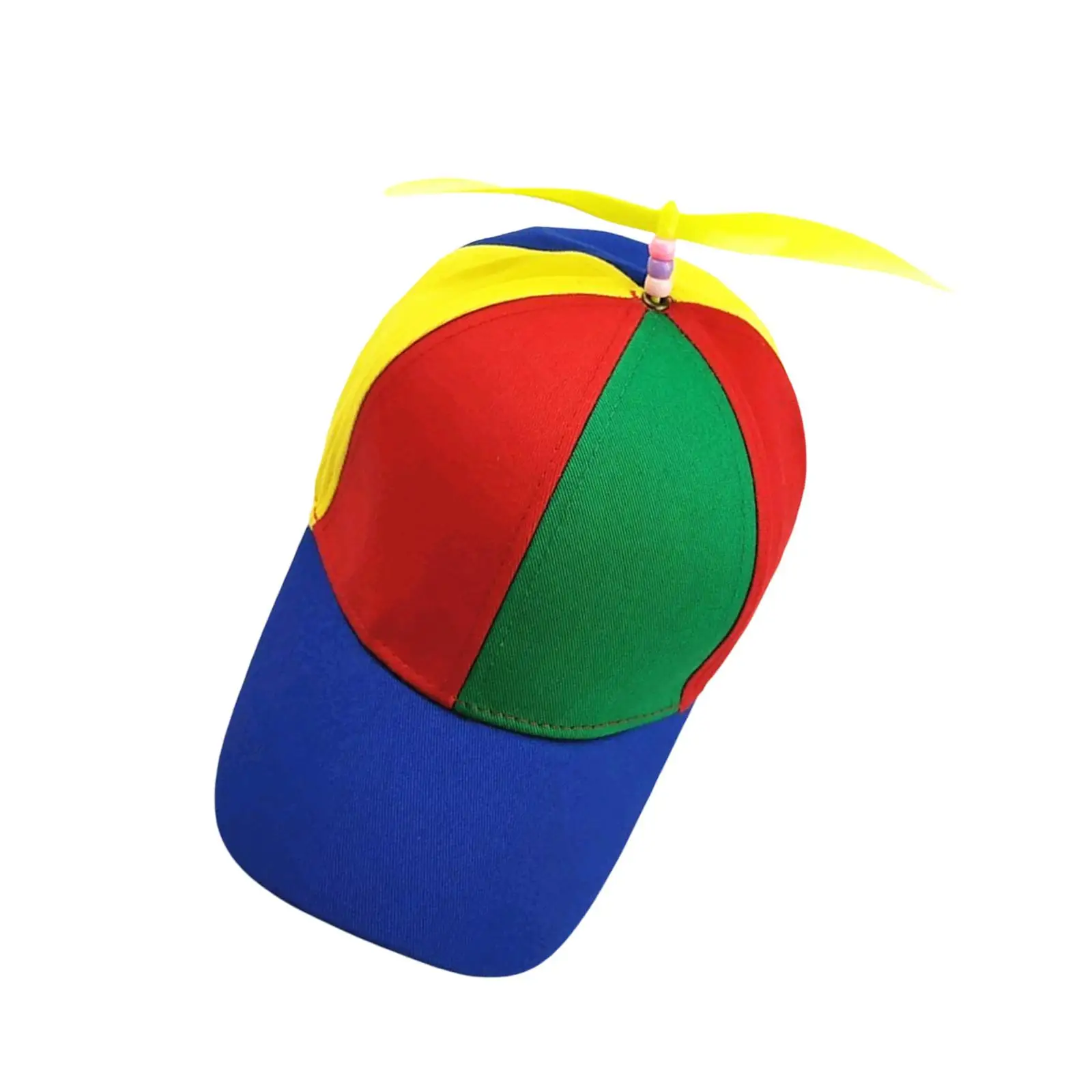 Propeller Hat Novelty Multicolor Rainbow Dragonfly Sun Hat Helicopter Caps for Fancy Dress Casual Outdoor Camping Kids