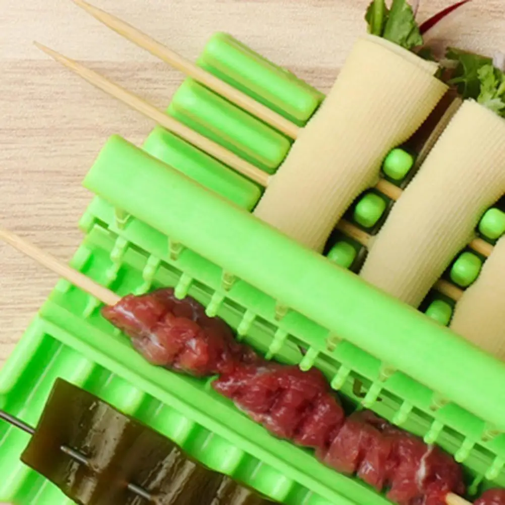 Non-stick Skewer Tool 3-in-1 Kabob Skewer Maker Set Non-stick Bbq Kebab Tool for Meat Vegetables Multi-function Skewers Mold Box