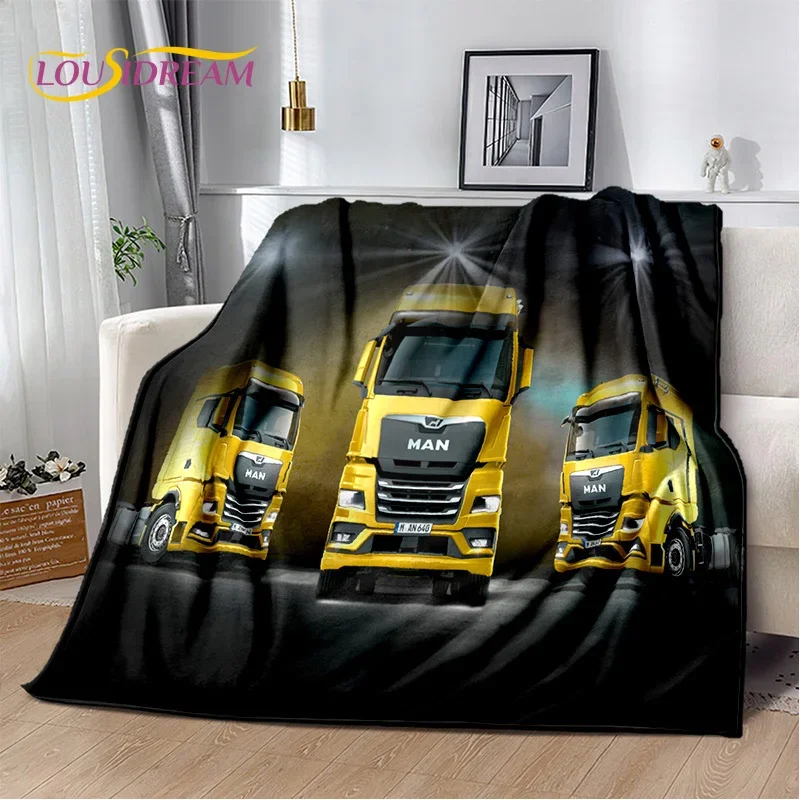 

Man Truck Lorry 3D Printing Soft Flannel Blanket for Beds Bedroom Sofa Picnic,Throw Blanket for Cover Outdoor Leisure Nap Gift