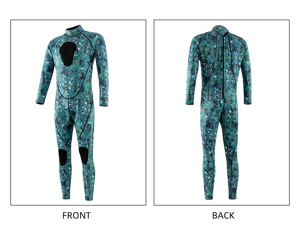 3mm Speerfischen Neoprenanzüge Neoprenanzüge Angeln Tauchen Surfen Schnorcheln Kajakfahren Camouflage Erwachsene Ganzkörper Thermal Warm halten – Detail 17