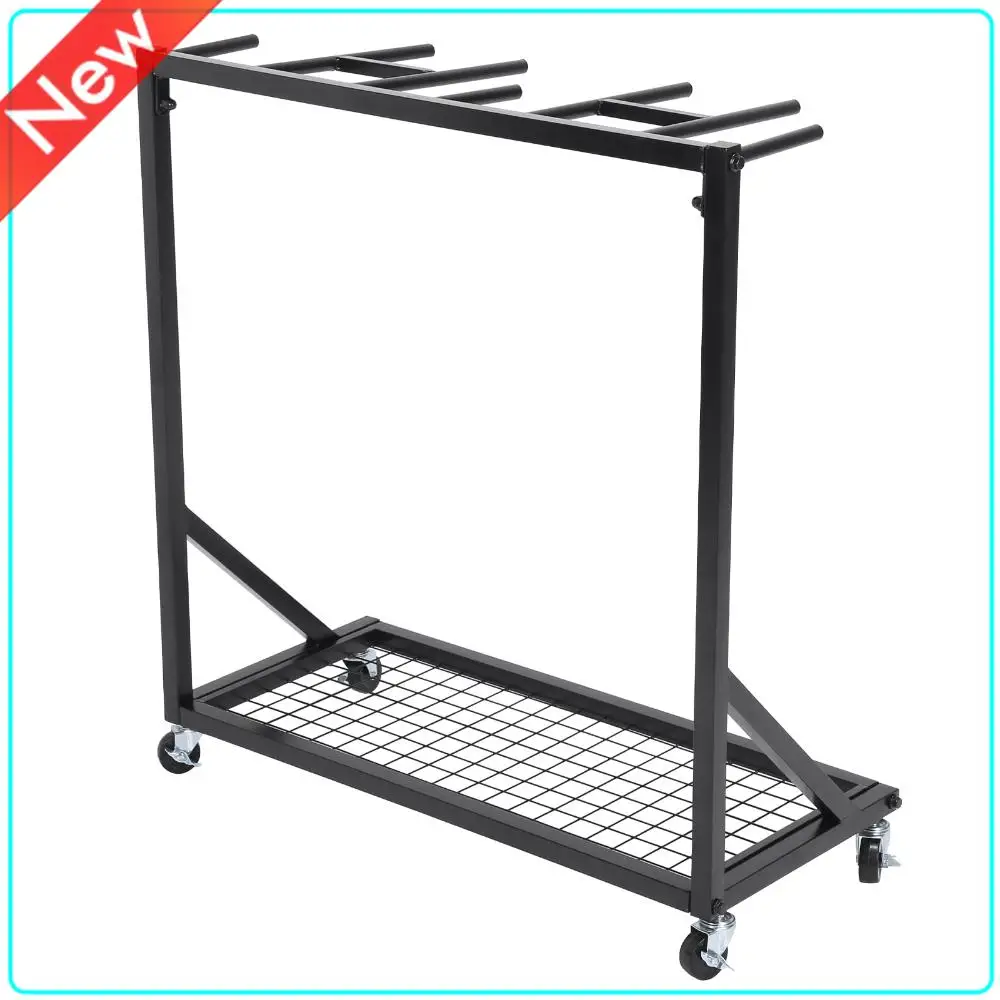 

Tennis Racket Storage Organizer Holder Rack with Wheels Rolling Mobile Sports Equipment Cart for /Gym/Training Ground