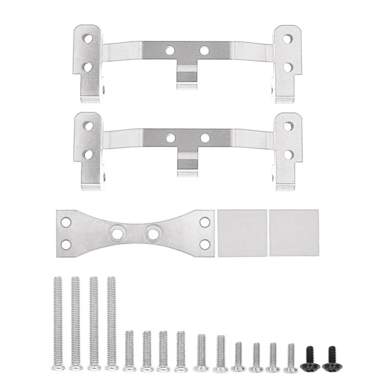 Base de montaje de varilla de enlace de Metal y eje hacia arriba, montaje de soporte de Servo para WPL C14 C24 C34 C44 C54 1/16 RC Car Upgrade Parts