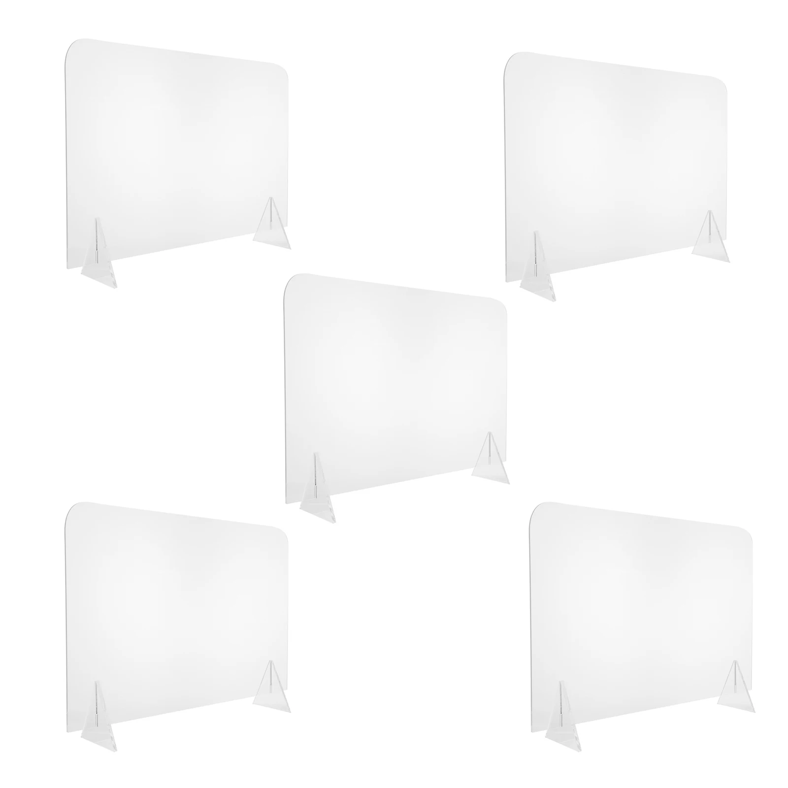 

5pcs Simple Acrylic Whiteboards Clear Desktop Writing Message Boards Foldable Transparent Boards For Home Office Restaurant Use