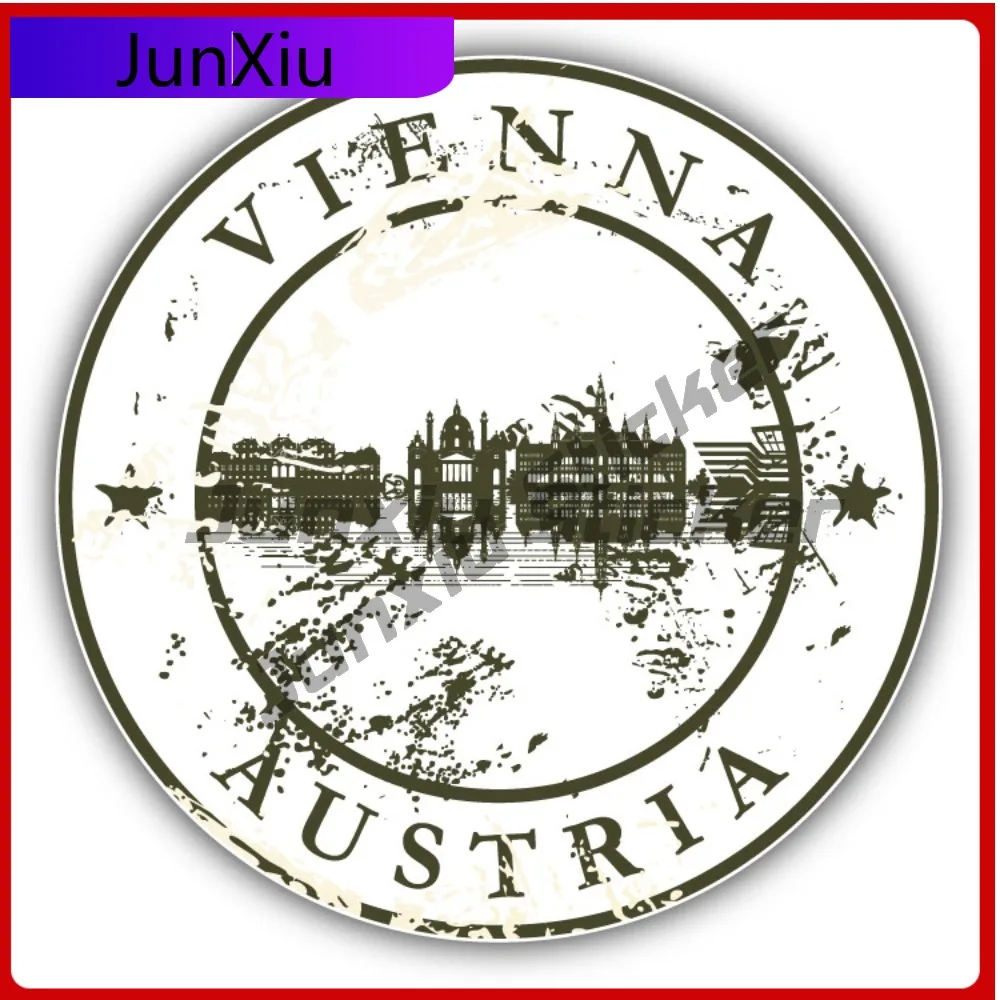

Vienna City View Austria Creative Sticker Stamp Car Decal Bumper Stickers Cool Style Truck Use For Doo Vehicle Exterior Decor