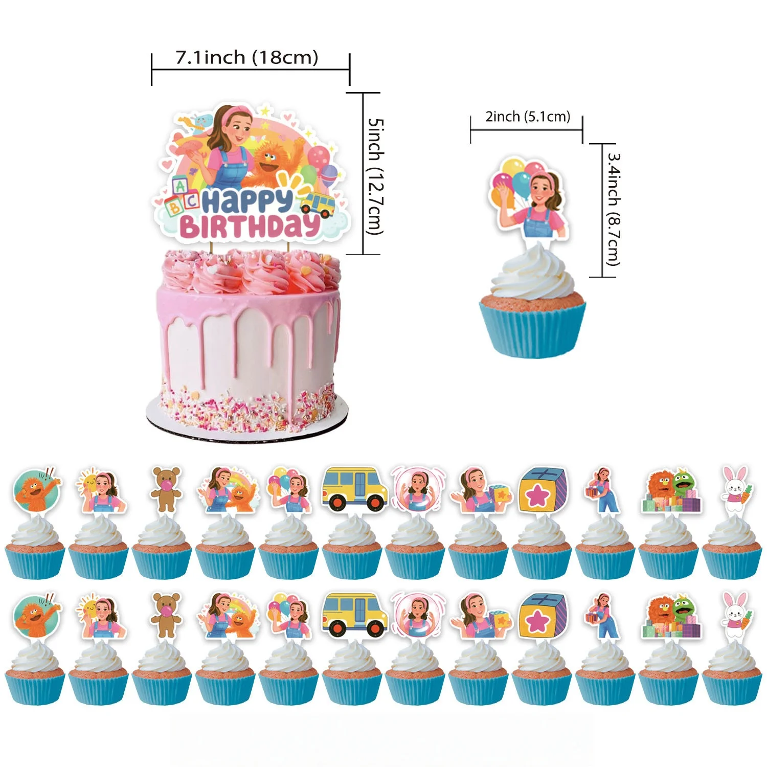 جديد Ms & Racheled المعلم موضوع حفلة عيد ميلاد بالون للزينة راية كعكة توبر لوازم الحفلات لهدايا عيد ميلاد الطفل