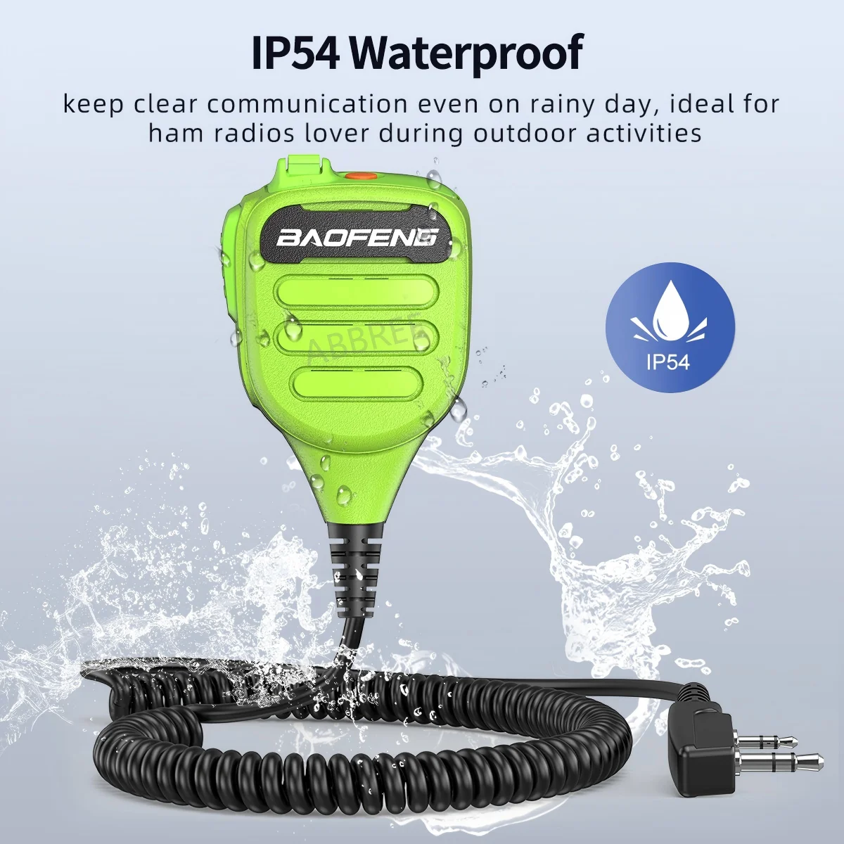 BAOFNEG BF-850 Walkie Talkie Speaker Mic Dual PTT IP54 Waterproof For BAOFENG AR-39 UV-21PRO BF-888S AR-152 UV-5R Ham Radio view 2