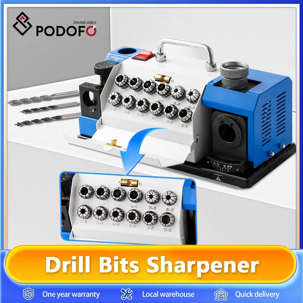 Affûteuse de forets électrique portable 220V automatique 2mm-13mm, machine à affûter les forets à double meule abrasive
