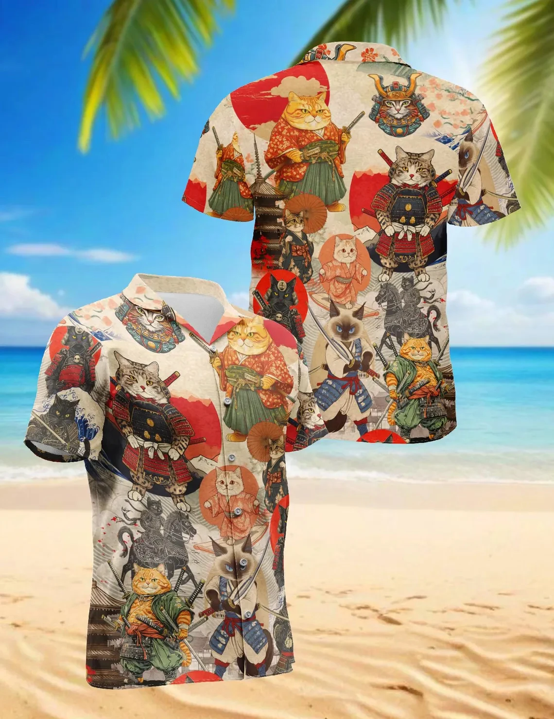 

Mens Japanese Temple Cherry Blossom Dragon Print Hawaiian Shirt Vintage Ukiyo E Pagoda Floral Short Sleeve Casual Aloha Shirts