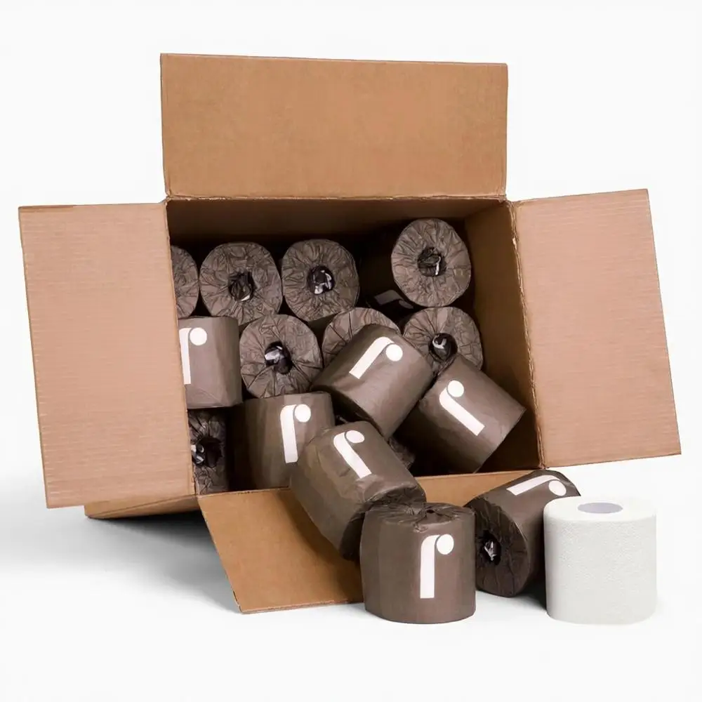 

Eco-Friendly Toilet Paper - 24 Rolls, 3-Ply, Tree-Free, Zero Plastic, Septic Safe