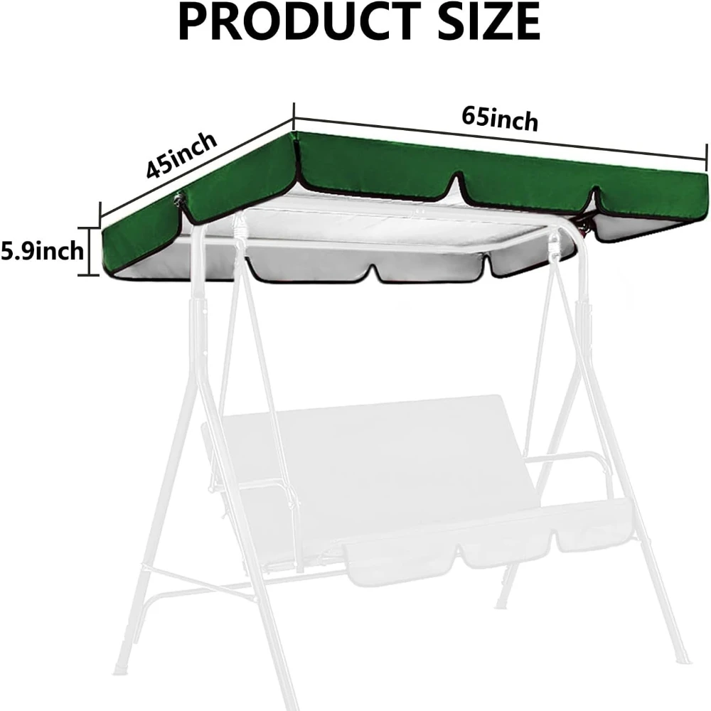 Leleya Swing Canopy Cover Oxford Fabric Waterproof UV Protection Sunshade Canopy for Patio Swing Chair Outdoor Use - view 5