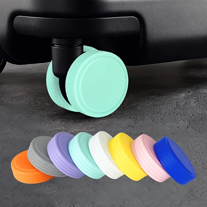 غطاء حماية من السيليكون بعجلة عالمية للأمتعة، 4 قطع من غطاء عجلة الأمتعة #1