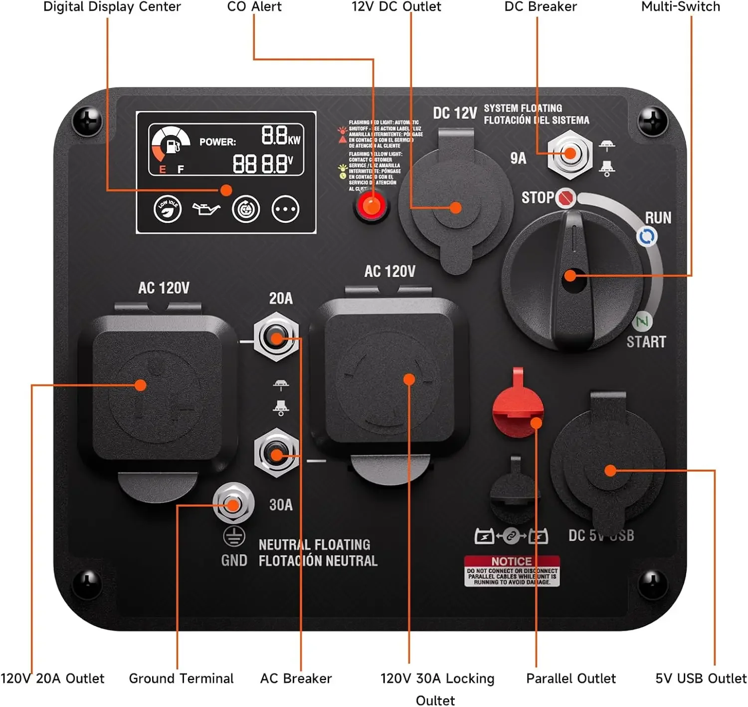 [XMSJ-한정 재고, 지금 구매하세요! 4300W 가스 구동 휴대용 초저소음 야외 발전기 RV 캠핑용 인버터 발전기