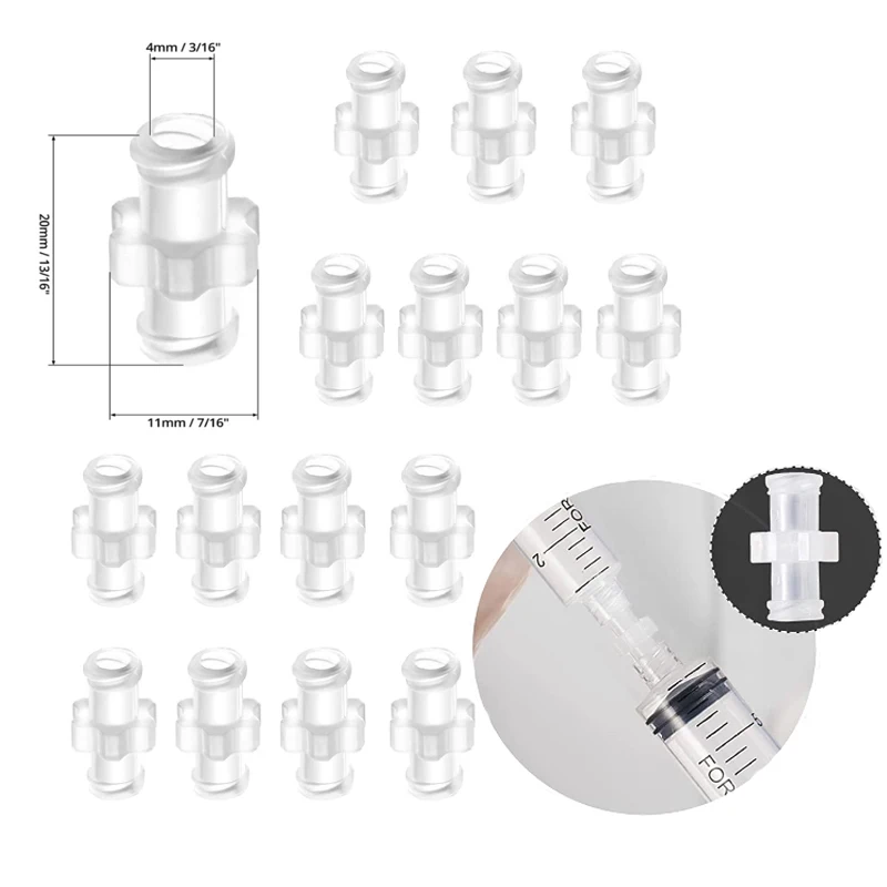 

10/20/50Pcs 4mm Kunststoff Buchse Auf Buchse Koppler Luer Spritze Stecker Transparent Fr Pneumatische Teile