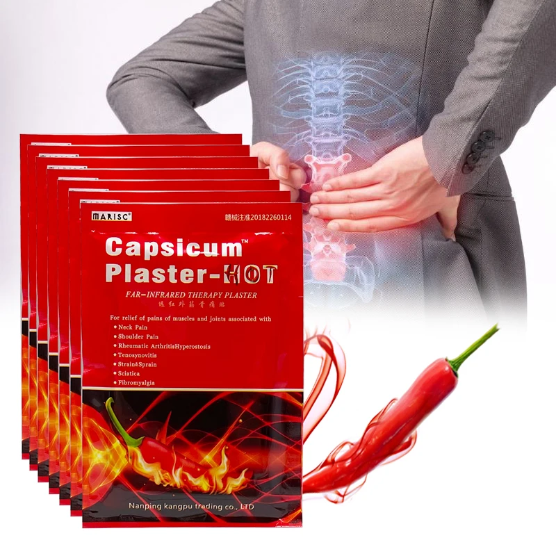 80Pcs Capsicum Pain Relief Patch Muscle Strain Back Pain Neck Knee Joint Ache Shelf-heating Chinese Medical Plaster