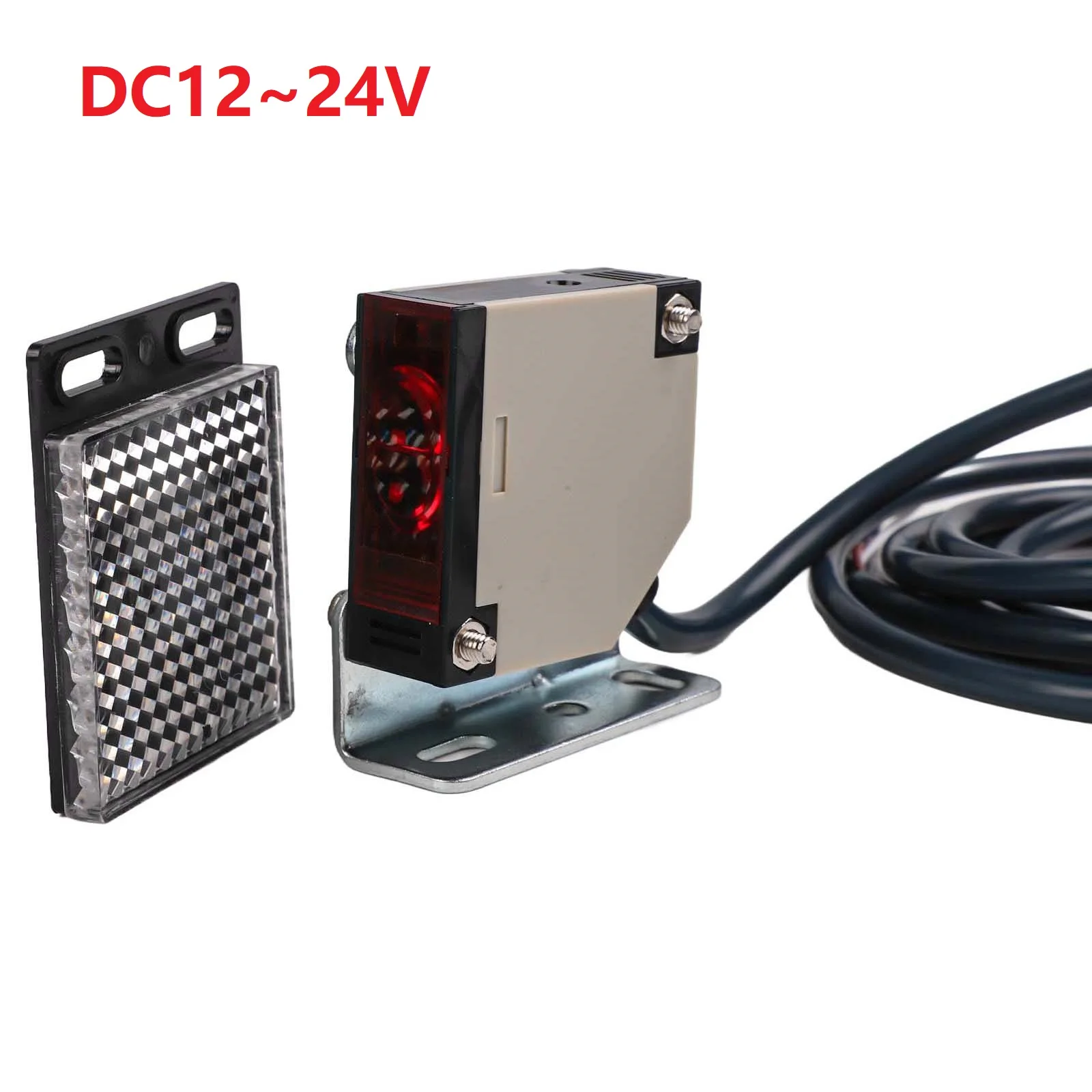 1pc E3JK-R4M1 Reflector Photoelectric Sensor Switch With Mirror Photoelectric Sensor For Garage Doors Access Control Signal