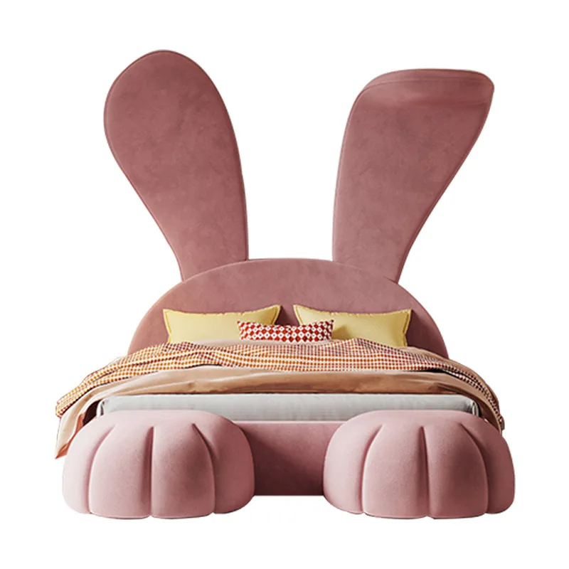 Ear rabbit Internet celebrity bed, girl cartoon soft bag flannel cloth art bed