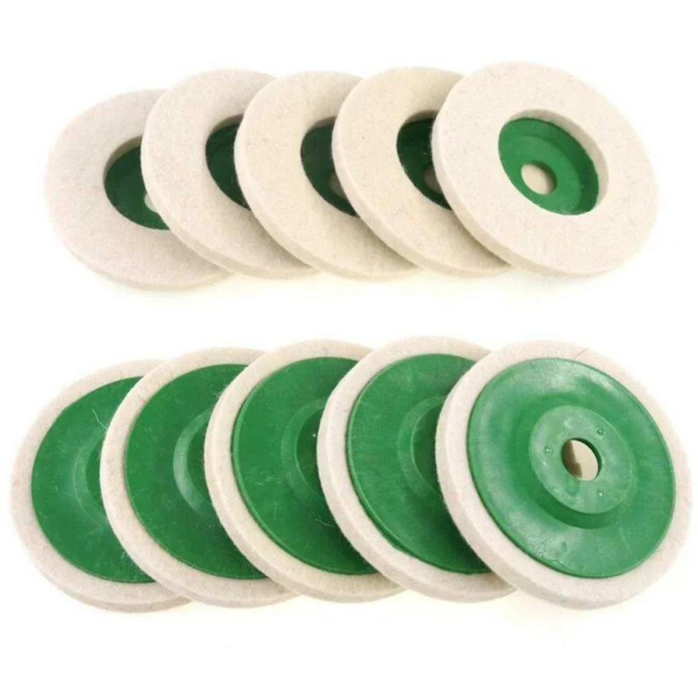 10 pcs Wool Polishing Wheel Buffing Pads Angle Grinder Wheel Felt Polishing Pad Disc Angle Grinder Accessories for Car Maintain