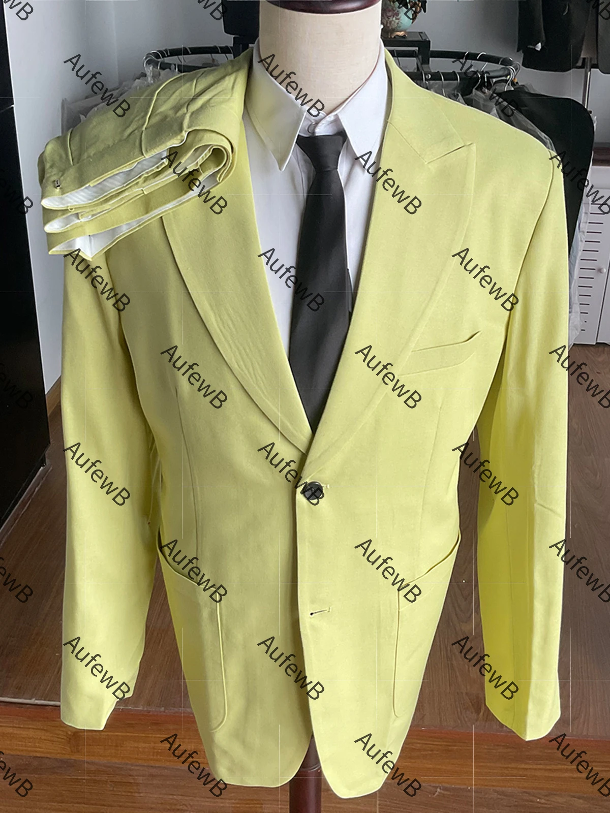

Daily Summer Linen Suit for Men Peaked Lapel Slim Fit Man 2 Piece Outfit Set Casual Traje Para Hombre Elegante Costume Homme