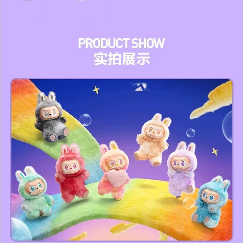 

Pop Mart Labubu Blind Box High Energy Series Macaron 3rd Generation Vinyl Face Plush Hanging Pendant Collectible Toy