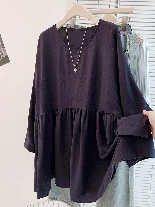 Grote Maat Losse Casual Afslanken Buik Die Pop irt vrouwen Faion Anti-Aging Button down Ademend Comfortabel T-shirt