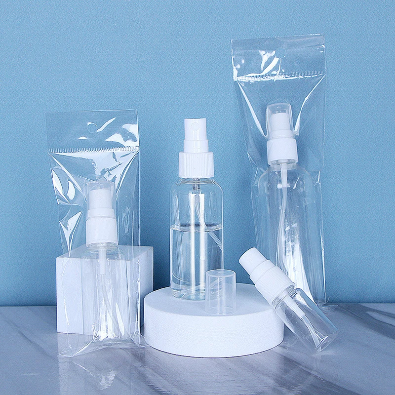 5 sztuk/opakowanie Butelki wielokrotnego napełniania Przezroczysty plastikowy atomizer do perfum Mini pusta butelka z rozpylaczem do podróży — zdjęcie 3