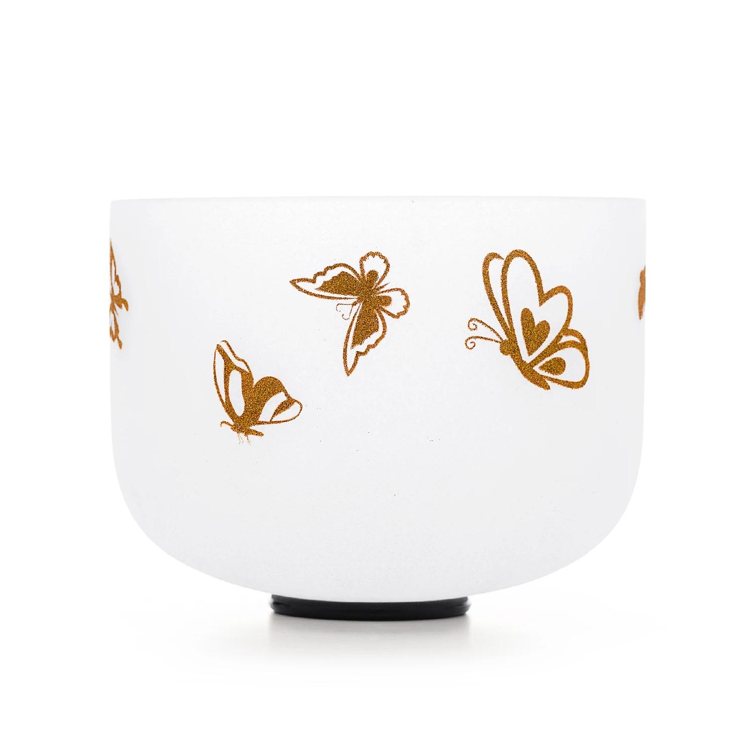 【Big Promotion &Free ship to USA】 Crystal Singing Bowl Butterfly design Frosted Quartz Singing Bowl 8 inch 432HZ