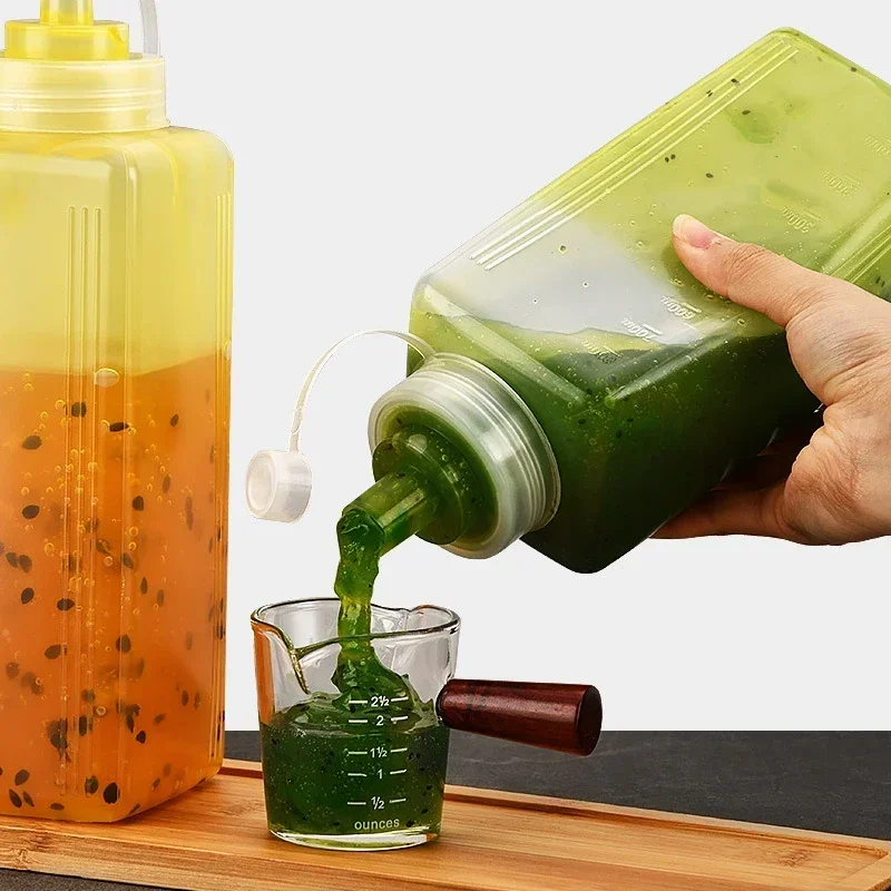 Large Caliber Plastic Squeeze Sauce Bottle Jam Salad Seasoning Vinegar Ketchup Gravy Boats Kitchen Condiment Dispenser Gadgets