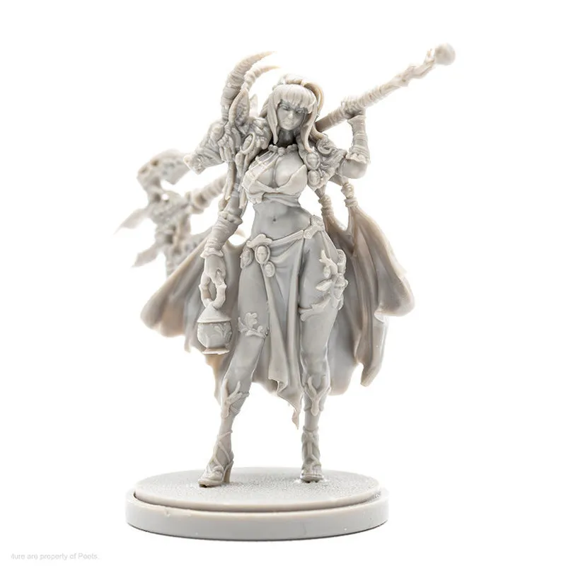 

In Stock 38mm Beauty Soldier Goddess Series Resin Female Figure Unpainted White Model Kit DIY Assembly A - 1718