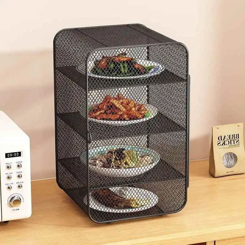 New Style Home Use Table Cover Food Storage Cabinet Leftovers Organizer Insect Proof Kitchen Dining Table Dust Cover Rack