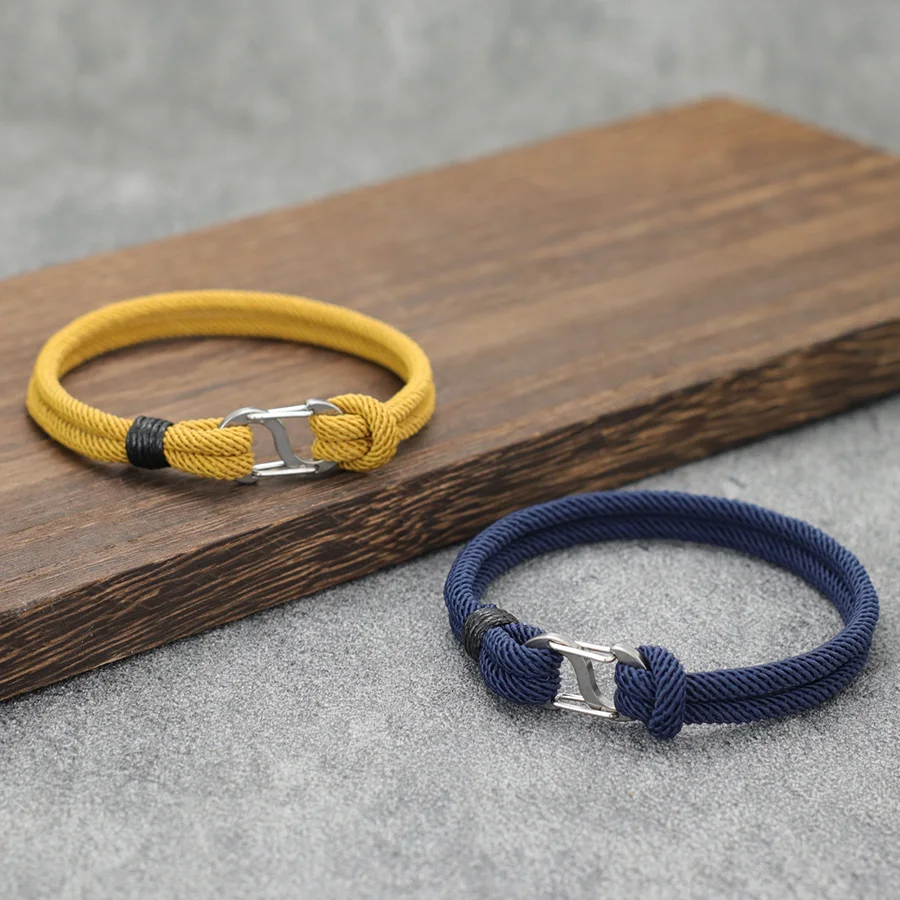 Neue Handgemachte Milan Seil Armband Männer Frauen Hohe Qualität Glück Geflochtene Schnur Armband Karabiner Abenteuer Casual Sport Homme Joias