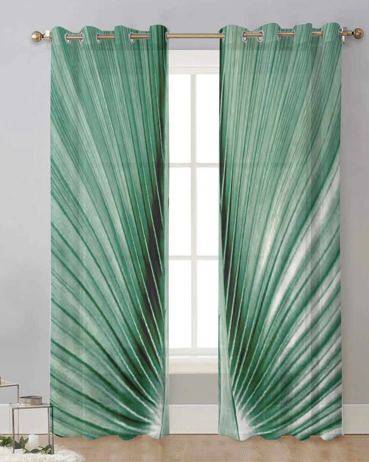 Plant Photography Digital Image Foliage Curtain Tulle Curtains For Living Room Kitchen Window Treatments Voile Curtains