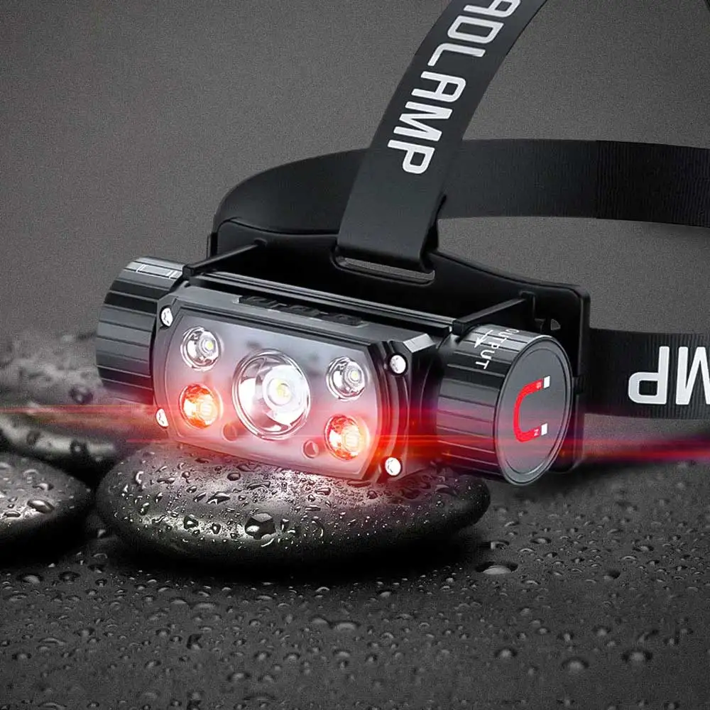 

Фонарь с датчиком освещения, 18650, 21700, Type C, USB