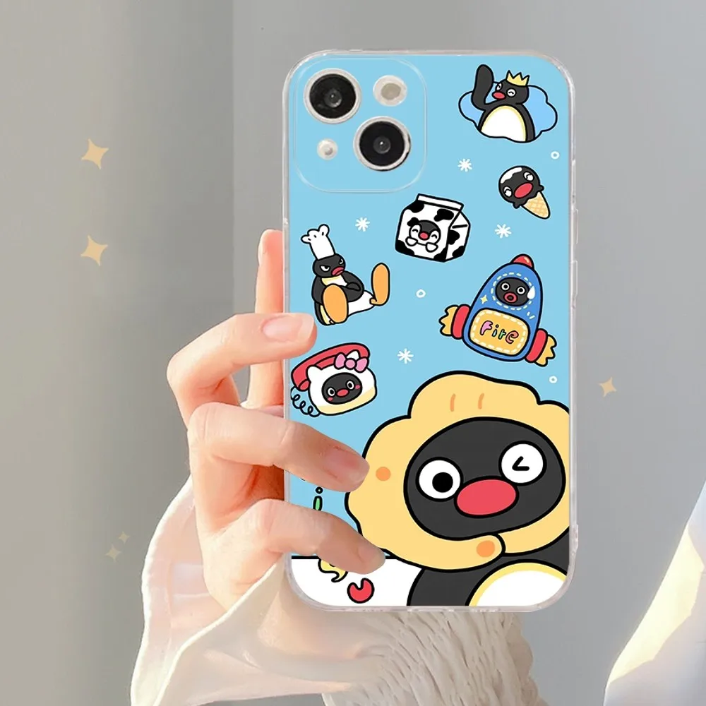 Cartoon P-Pingu P-Penguin Phone Case For iPhone 15 14 11 12 13 Mini Pro XS Max Cover 6 7 8 Plus X XR SE 2020 Funda Shell