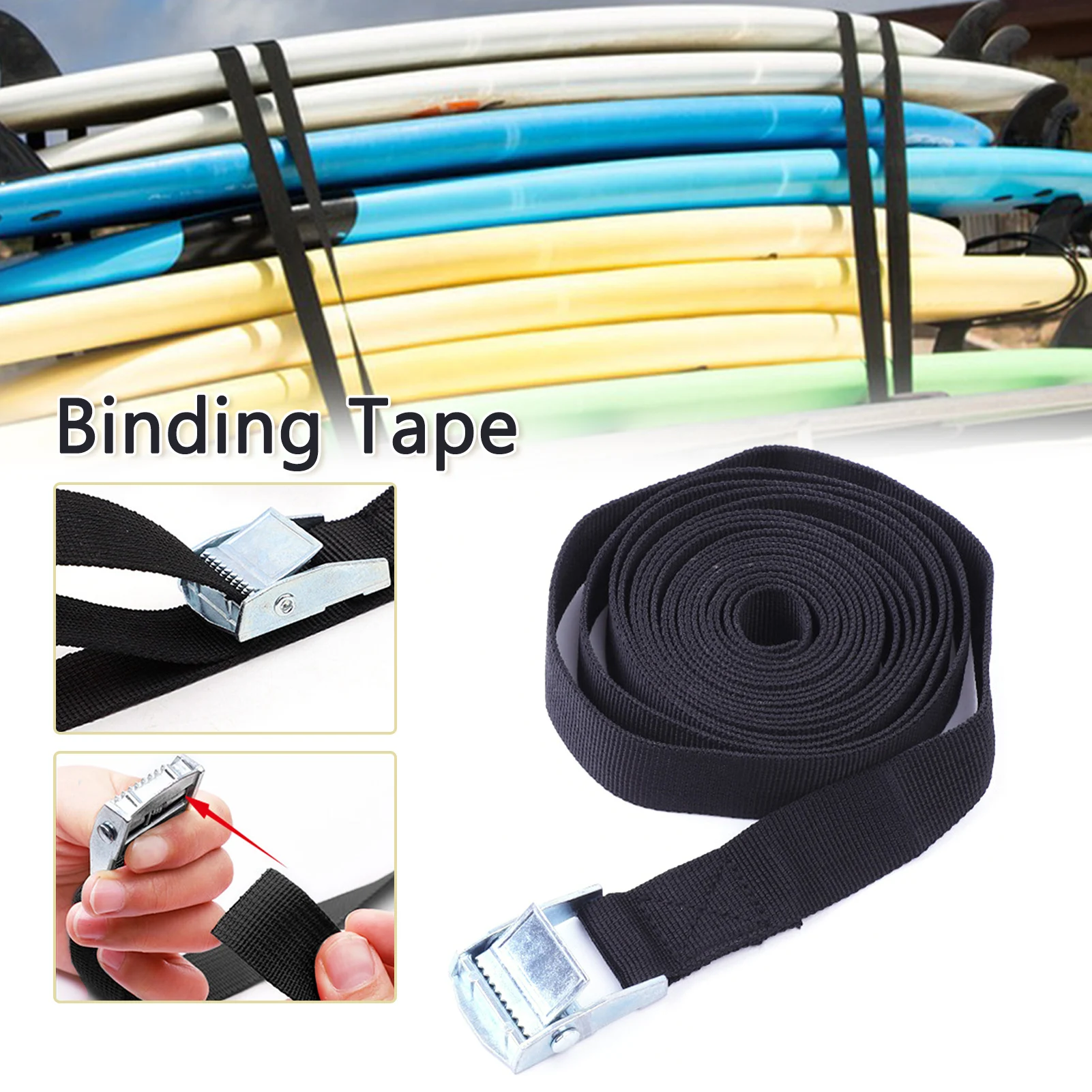 Heavy Duty Long Lashing Straps For Car Durable Cycling Trip Luggage Strap For Bees Box Trailer