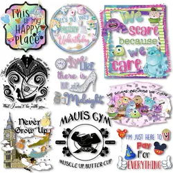 Watercolor This is MY HAPPY Place Iron on Transfers Heat Press Stickers for Clothes Ironing Patches on Tshirts