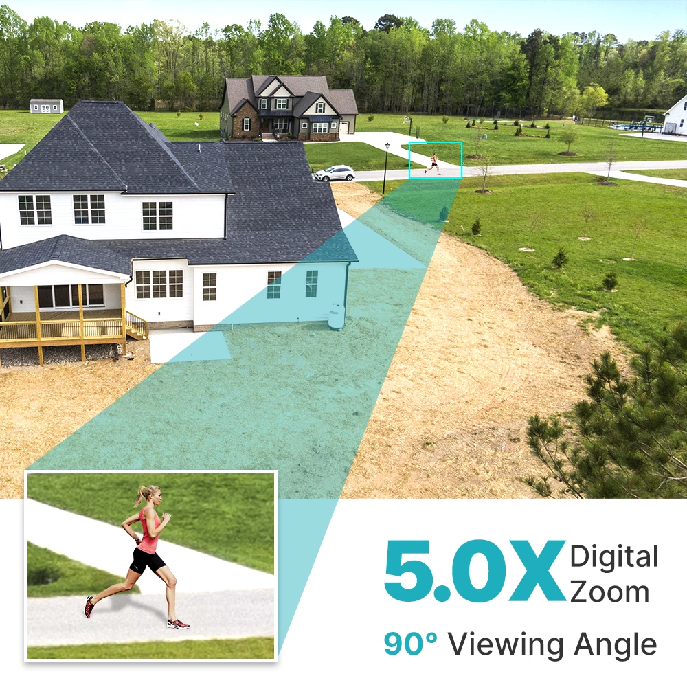 8MP 4K Smart WiFi PTZ Camera 5X Digital Zoom WiFi Surveillance Camera Night Vision Auto Tracking IP Camera Security Protection