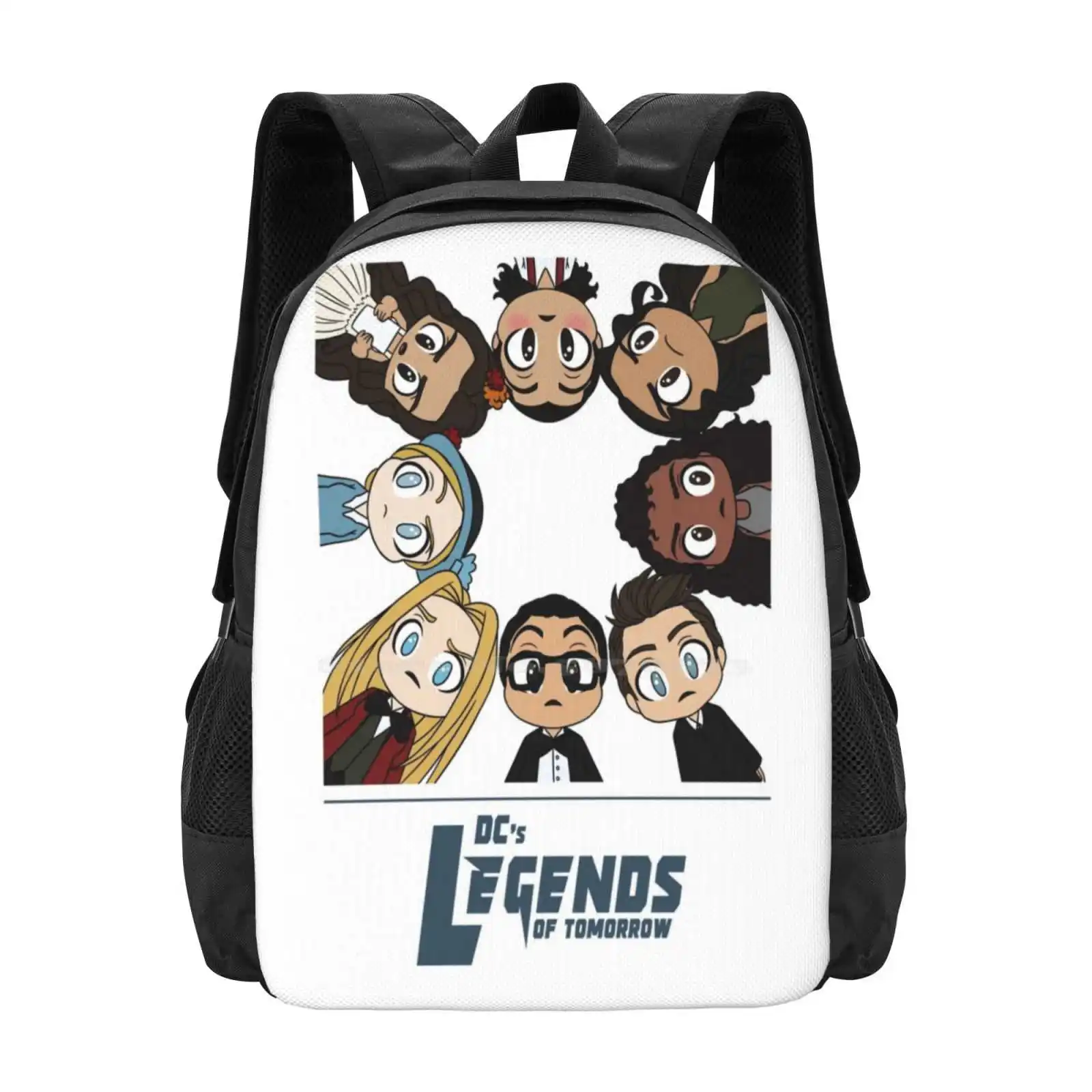 Tinies Of Tomorrow-Season 7 Hot Sale Backpack Fashion Bags Legends Of Tomorrow Arrowverse Sara Lance Ava Sharpe Avalance Gary