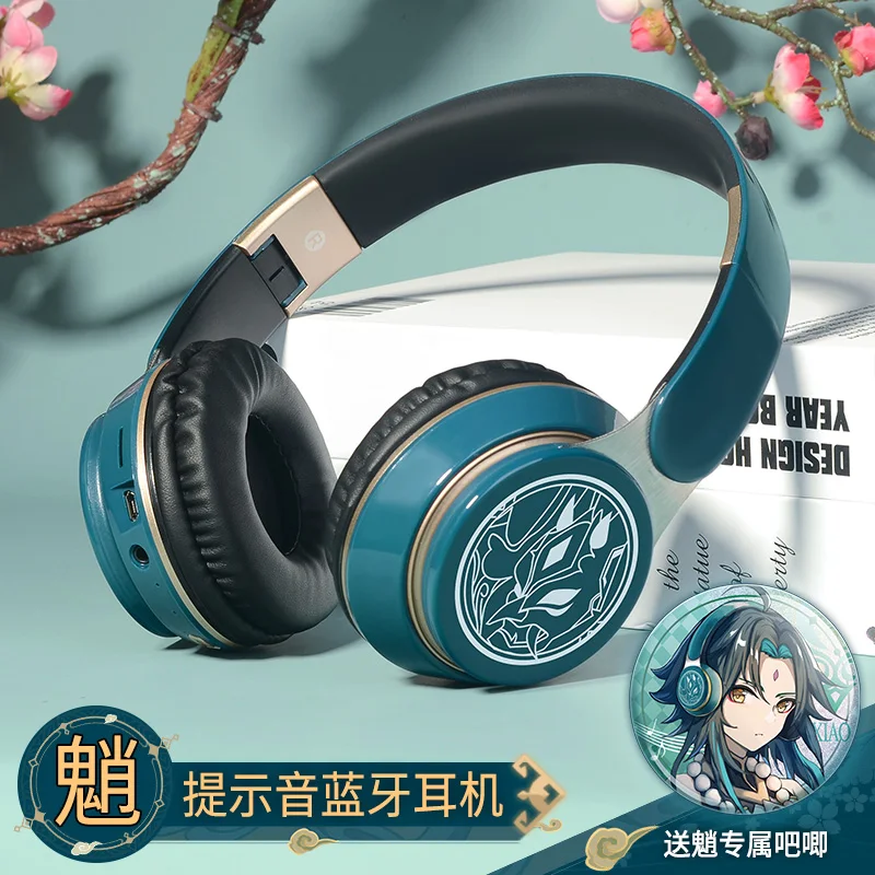 

Most Popuplar Genshin Impact Xiao Game Japan Anime Cosplay Bluetooth Headset Wireless Headphone Sport Earphone for Mobile Gifts