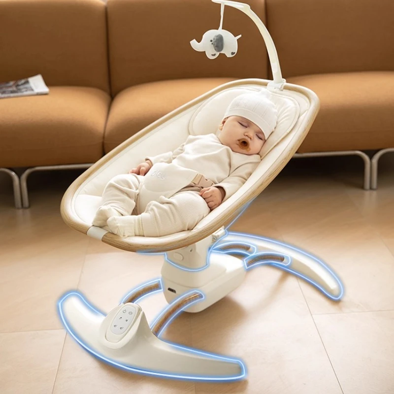 

Baby Swing, Electric Baby Rocker for Newborns with 5 Rocking Speeds, Bluetooth, Suitable for Babies 0-6 Months, Up To 30 Lbs