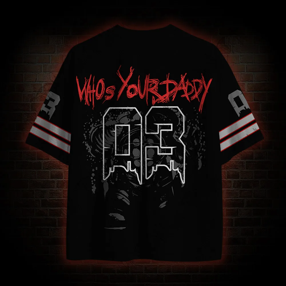 2026 New Movie Sports Fashion Adult and Children's Short Sleeve V-neck Street Eye Clothing Gothic Style Horror Fans Gift image 2
