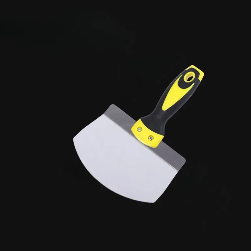 Scraper Knife-Stainless Steel Putty Knife Wall Paint Plastering Trowel Arc Putty Shovel Paint Feeding Scraper Construction Tool