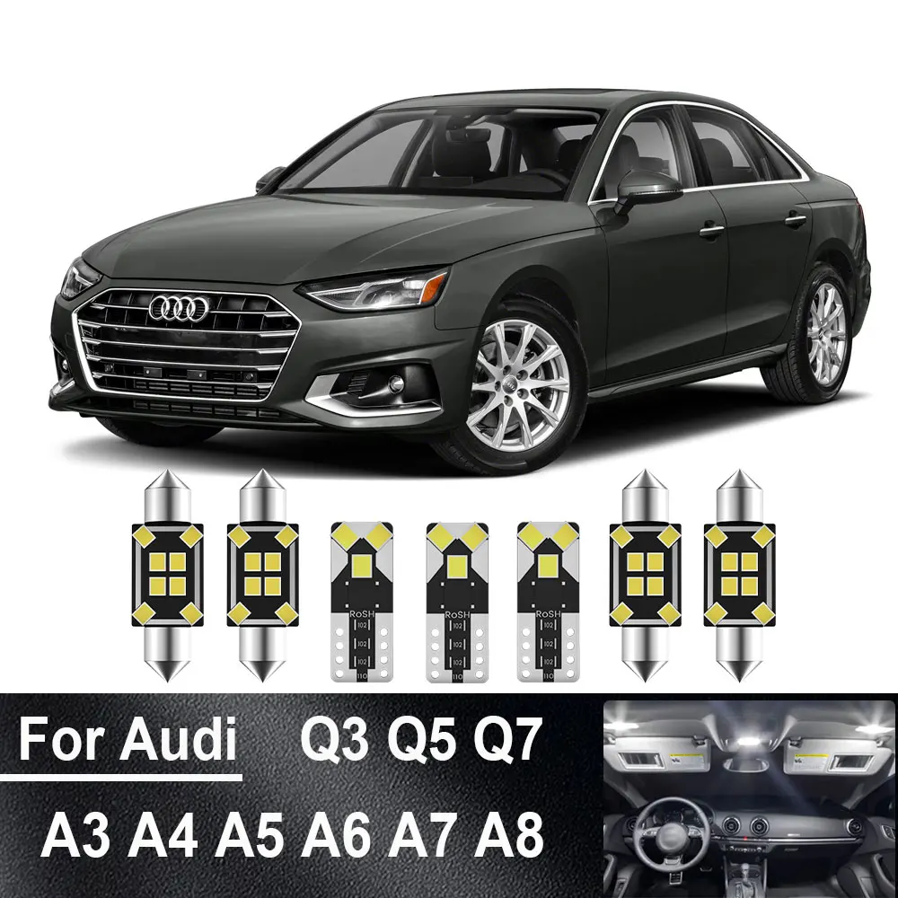 

Vehicle Canbus LED Interior Light Kit For Audi A3 S3 8L 8P 8V A4 S4 B5 B6 B7 B8 A5 S5 A6 S6 C5 C6 C7 A7 S7 A8 S8 D3 Q5 SQ5 Q7 4L