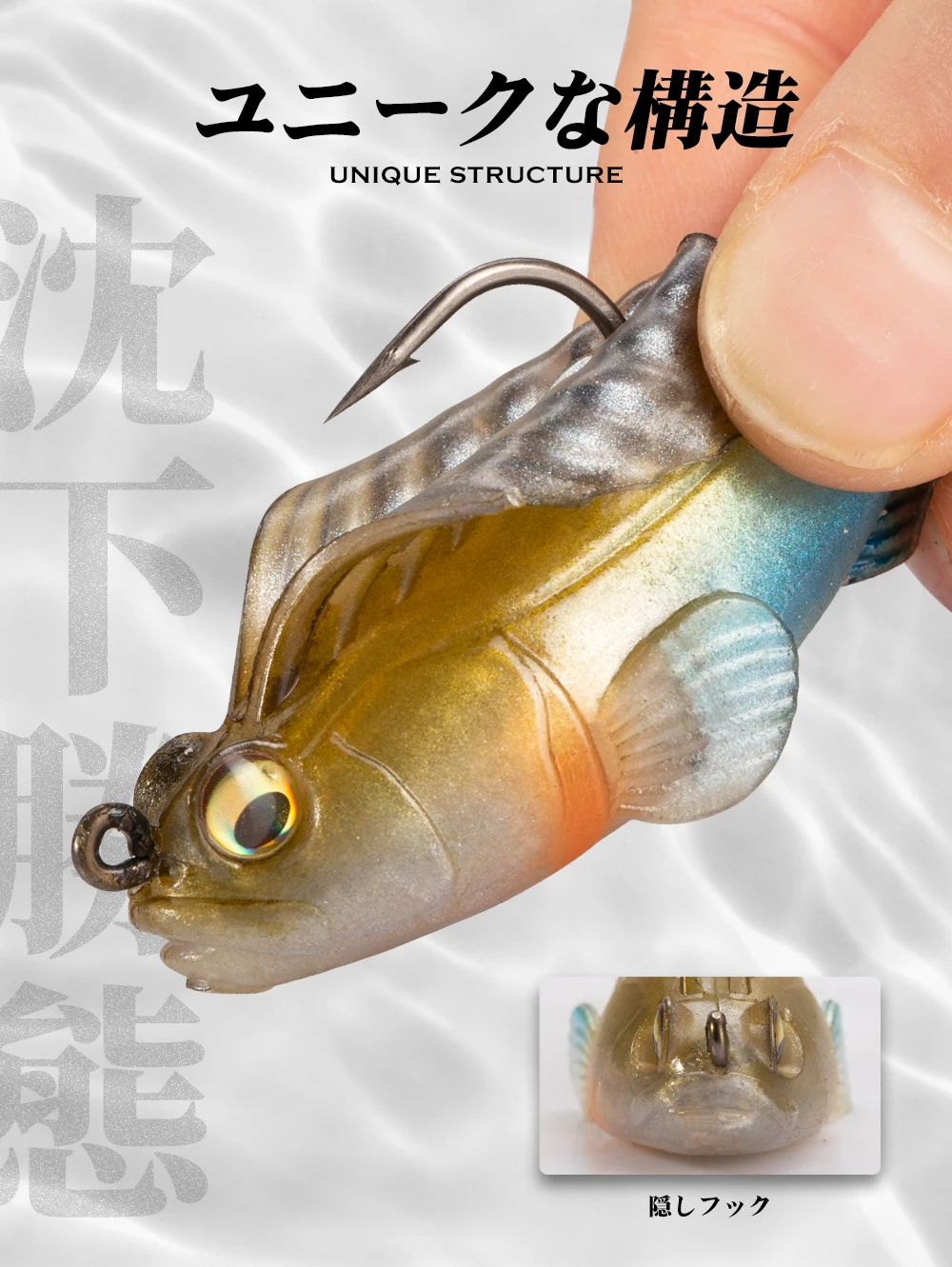 Hunthouse Jig Coated Angelköder 75mm/14g Weichköder für alle Gewässer, Swimbaits für Forelle, Hecht, Barsch, Shad, Barsch, Tackle LW226 – Detail 4