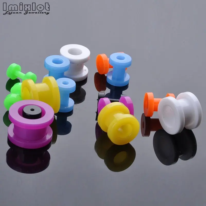 8pcs/lot 2-12mm Silicone Ear Plugs And Tunnels Piercing Expander Piercing Tunnel Ear Tunnels Stretchers Plug oreille Ear Gauges