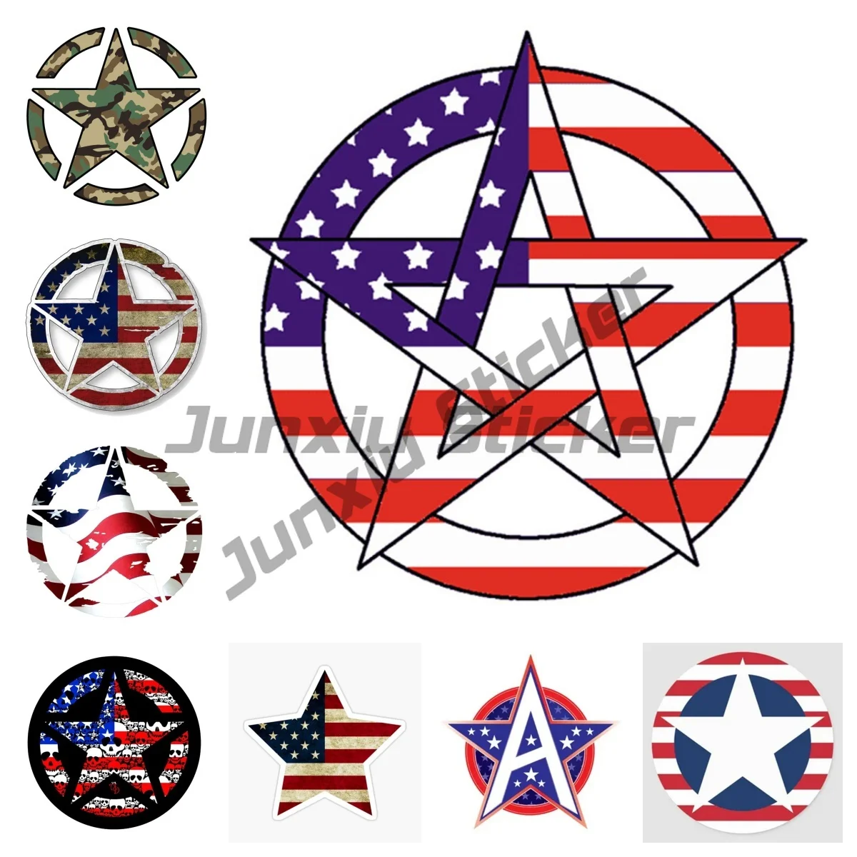 

American Flag Military Star Will Car Stickers Body for Bumper Window Laptop Motorcycle Exterior Accessories Vinyl Decal